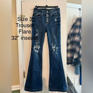 Judy Blue distressed trouser flare